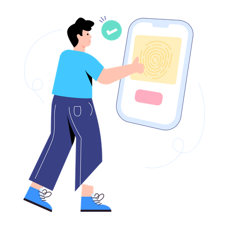 Biometrische Verifizierung  Illustration