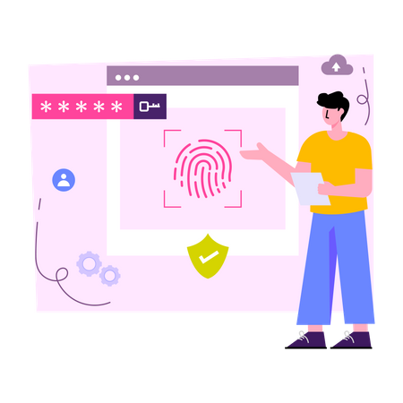 Biometrische Website  Illustration