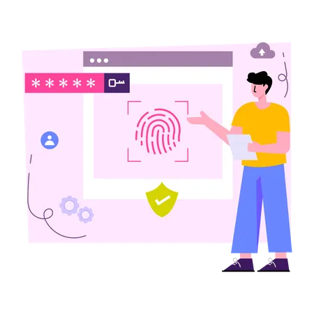 Biometrische Website  Illustration