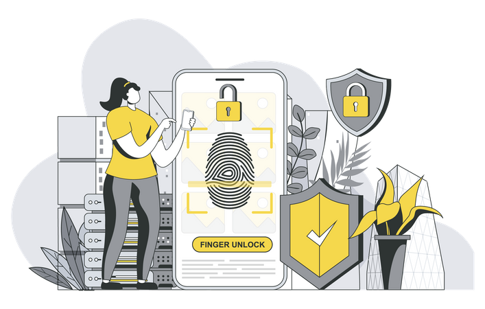 Biometrische Zugangskontrolle  Illustration