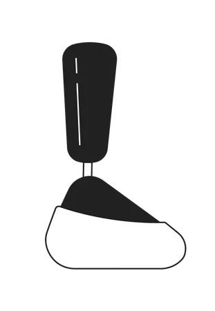 Bionic Leg Prosthetic Monochrome Flat Vector Object Mechanical Prosthesis For Amputated Leg Editable Black And White Thin Line Icon Simple Cartoon Clip Art Spot Illustration For Web Graphic Design Illustration