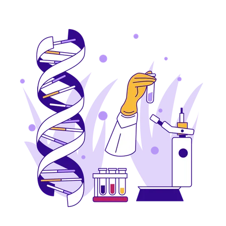 Biotechnologische Forschung  Illustration