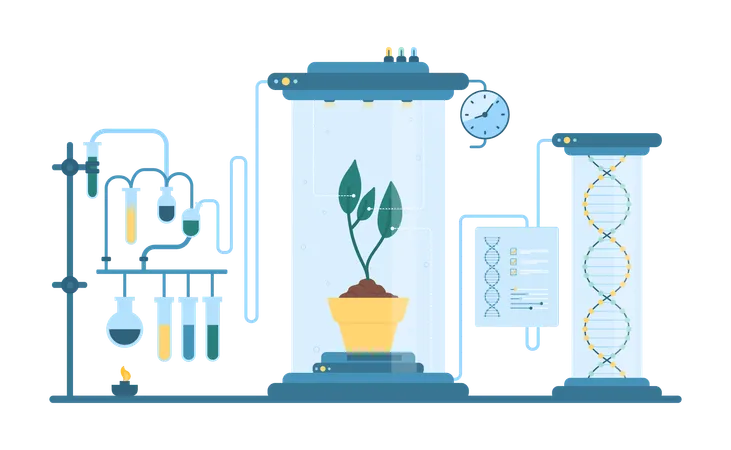 Biotechnology laboratory research  Illustration