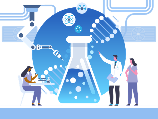 Biotechnology research  Illustration