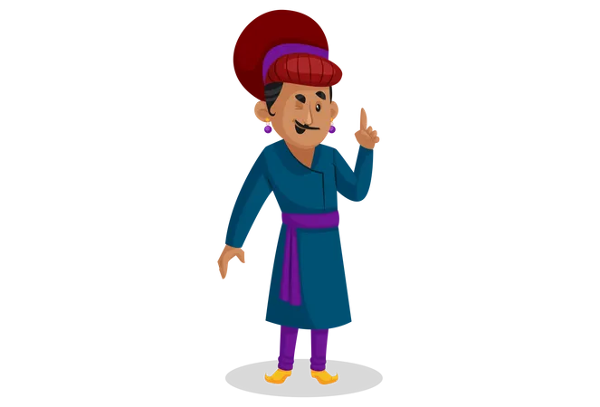 Birbal with idea  Illustration