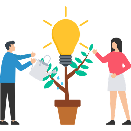 Birth of creative idea  Illustration