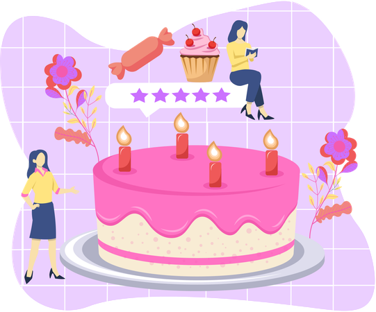 Birthday Cake  Illustration