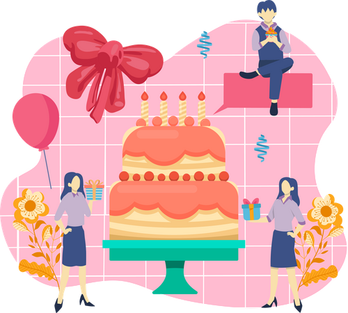 Birthday Cake  Illustration