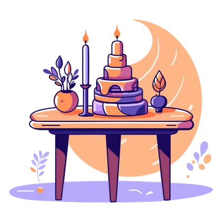 Birthday cake  Illustration