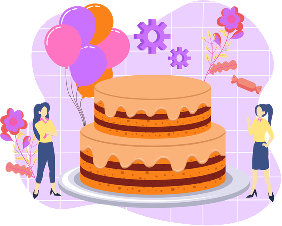 Birthday Cake  Illustration