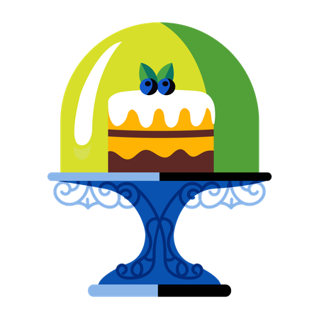 Birthday cake stand  Illustration