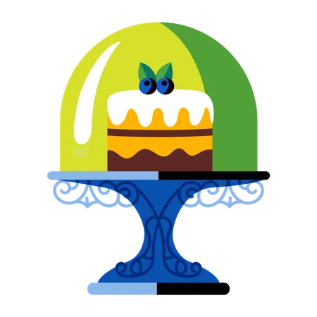 Birthday cake stand  Illustration