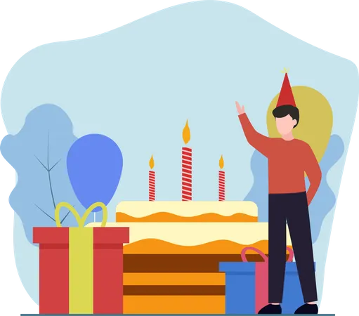 Birthday Celebration Illustration