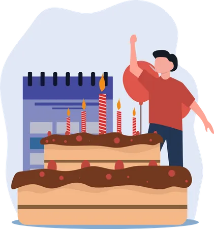 Birthday Celebration Illustration