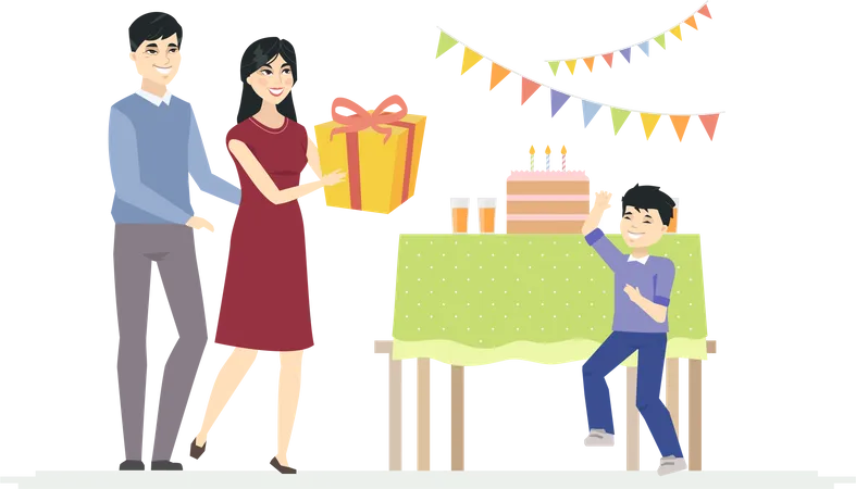 Birthday celebration  Illustration