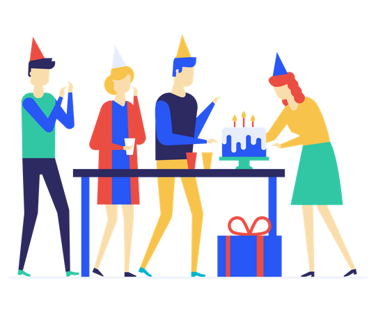 Birthday celebration  Illustration