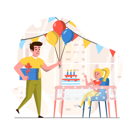 Birthday Celebration  Illustration