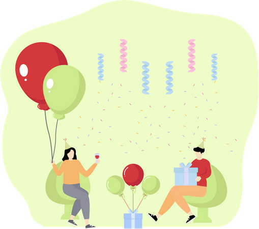 Birthday Celebration  Illustration