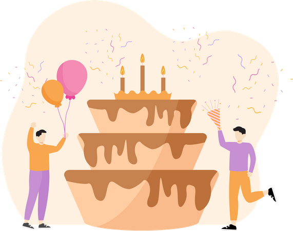 Birthday Event Illustration