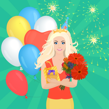 Birthday girl  Illustration