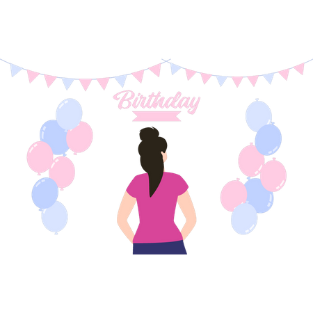 Birthday girl  Illustration