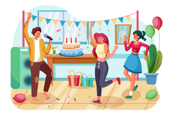 Birthday Party  Illustration