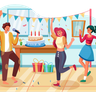 birthday party illustration