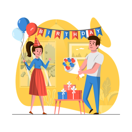 Birthday Party Illustration