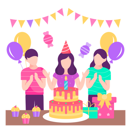 Birthday Party Illustration