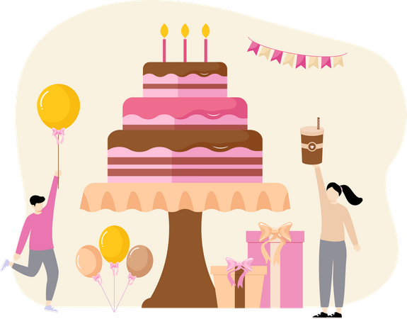 Birthday Party  Illustration