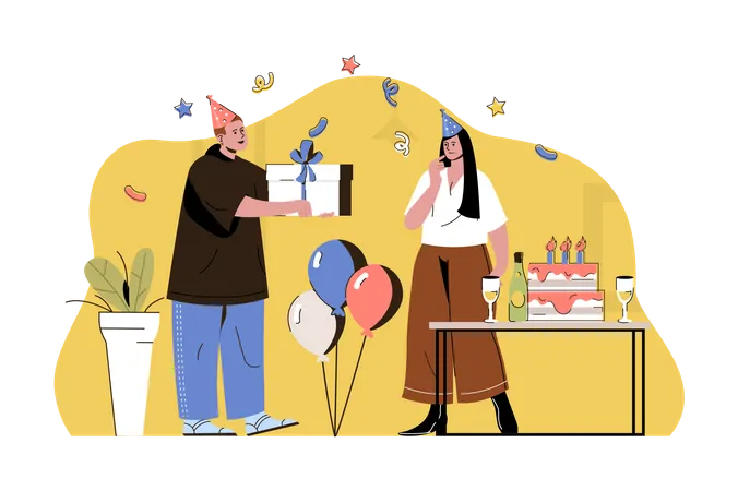 Birthday party celebration Illustration