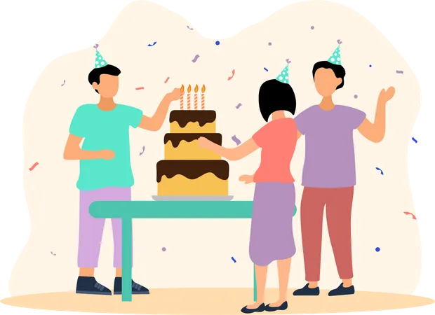Birthday Party celebration  Illustration