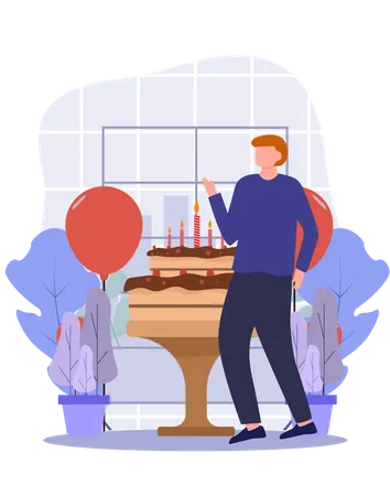 Birthday party celebration  Illustration