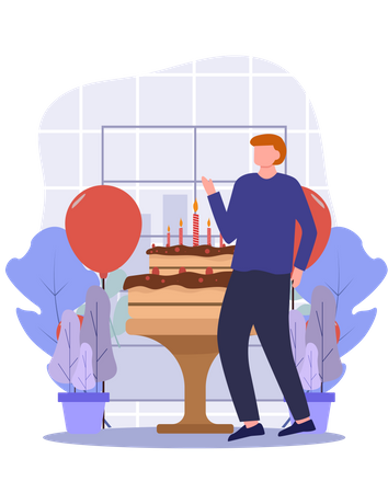 Birthday party celebration  Illustration