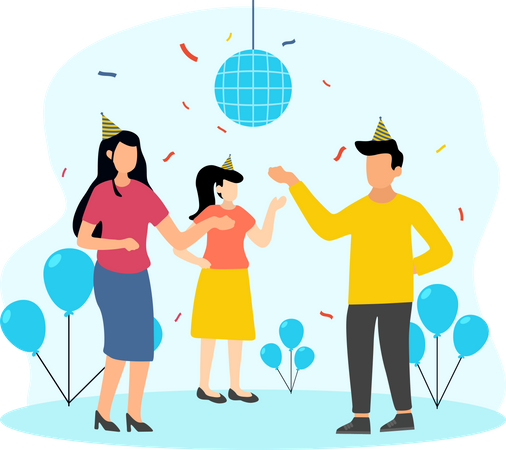 Birthday Party celebration  Illustration