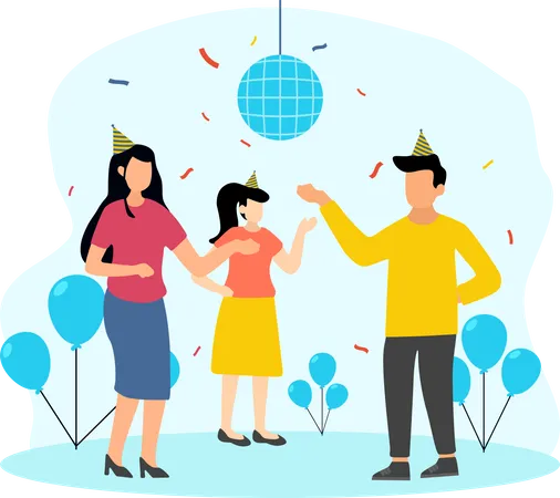 Birthday Party celebration  Illustration