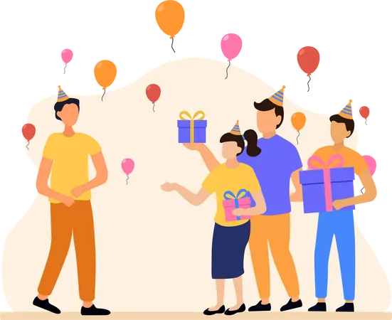 Birthday Party celebration  Illustration