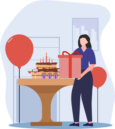 Birthday party celebration  Illustration