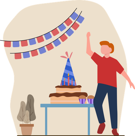 Birthday party decoration Illustration