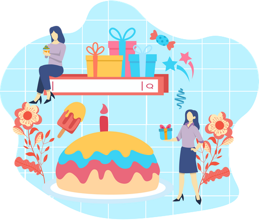 Birthday party decoration  Illustration