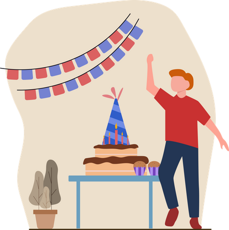 Birthday party decoration  Illustration