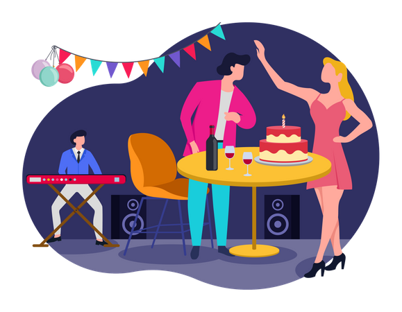 Birthday Party  Illustration