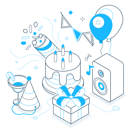 Birthday party  Illustration