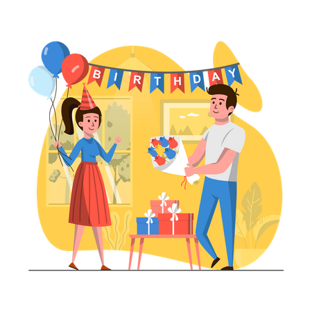 Birthday Party  Illustration