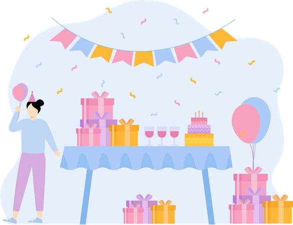 Birthday party  Illustration