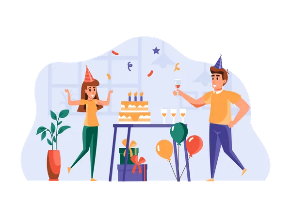 Birthday Party  Illustration