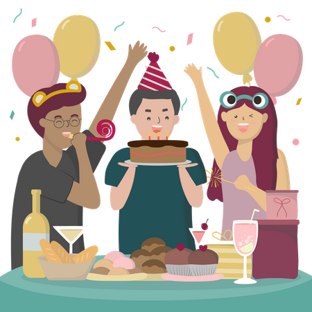 Birthday party  Illustration