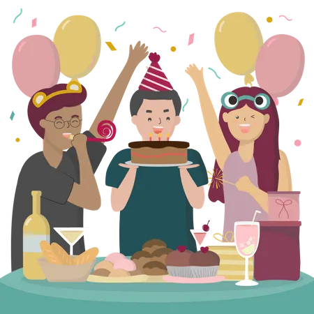 Birthday party  Illustration