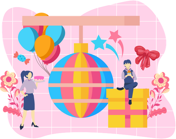 Birthday Party  Illustration