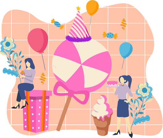 Birthday Party  Illustration